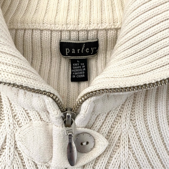 Heavyweight ladies zip front sweater by Parley, size L - Picture 4 of 6
